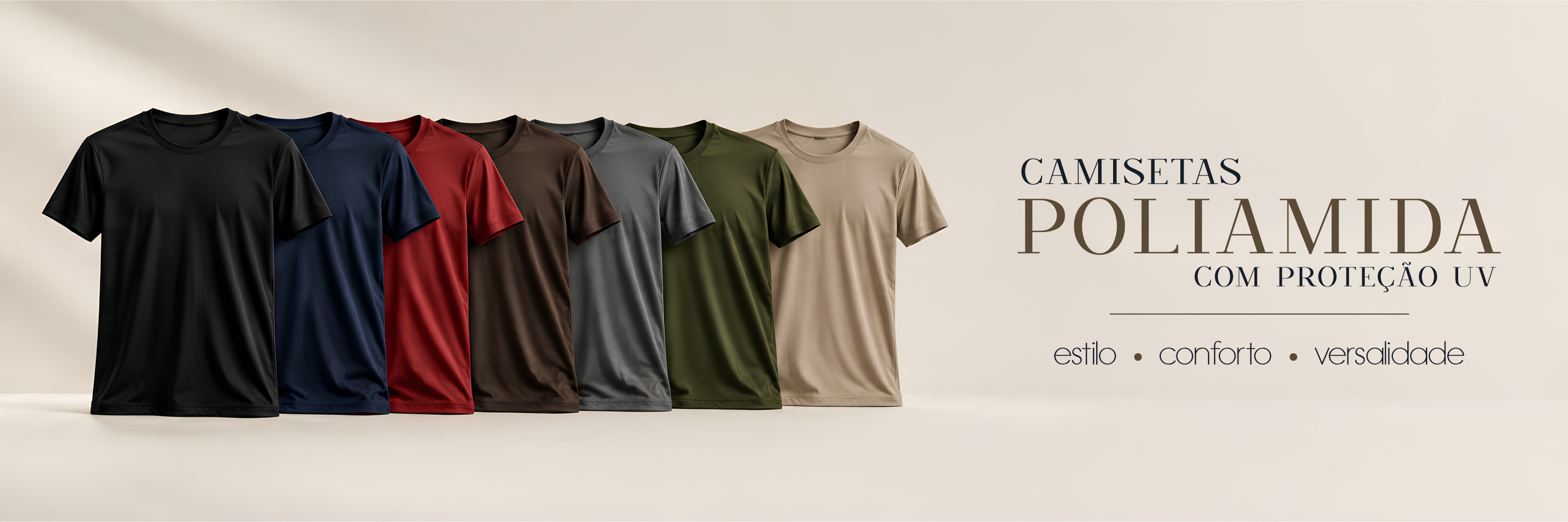 camisa poliamida uv banner carrossel desktop oficina da cor
